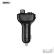 Remax Bluetooth FM-transmitter/szivargyújtó töltő - 2xUSB + microSD-kártyaolvasó - Remax RCC105 - black 