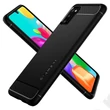 Samsung A415F Galaxy A41 ütésálló hátlap - Spigen Rugged Armor - fekete
