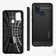 Samsung A217F Galaxy A21s ütésálló hátlap - Spigen Rugged Armor - fekete