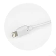 Lightning szivargyújtós gyorstöltő spirál kábellel + USB bemenettel - 5V/3A - fehér