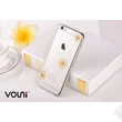 Apple iPhone 6 Plus/6S Plus hátlap kristály díszitéssel - Vouni Crystal Sun Flower - silver