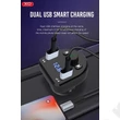 XO Bluetooth FM-transmitter/szivargyújtó töltő - 2xUSB + MP3 + FM-rádió - XO BCC01 - black 