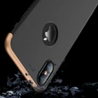 Apple iPhone XS Max hátlap - GKK 360 Full Protection 3in1 - fekete/arany
