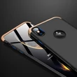 Apple iPhone XS Max hátlap - GKK 360 Full Protection 3in1 - fekete/arany