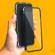 Huawei P30 mágneses, 2 részes hátlap előlapi üveggel - Magneto 360 - fekete