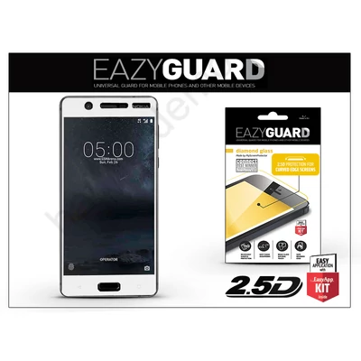 Nokia 5 gyémántüveg képernyővédő fólia - Diamond Glass 2.5D Fullcover - fehér