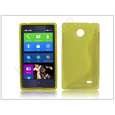 Nokia X/X+ szilikon hátlap - S-Line - sárga