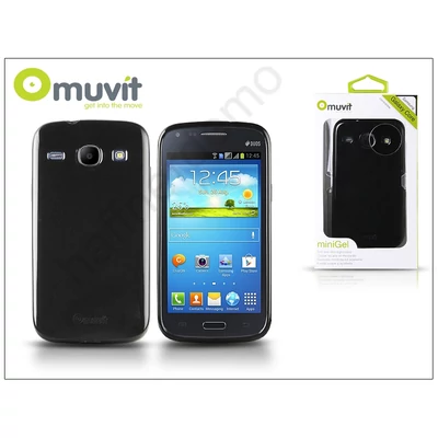 Samsung i8260 Galaxy Core hátlap - Muvit miniGel Glazy - black