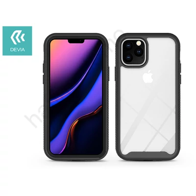 Apple iPhone 11 Pro ütésálló hátlap - Devia Shark-5 Series Case - black/transparent
