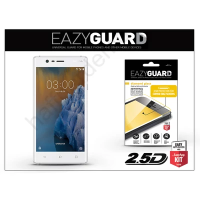 Nokia 3 gyémántüveg képernyővédő fólia - Diamond Glass 2.5D Fullcover - fehér