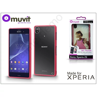 Sony Xperia Z3 (D6603) hátlap - Made for Xperia Muvit My Frame - pink/clear