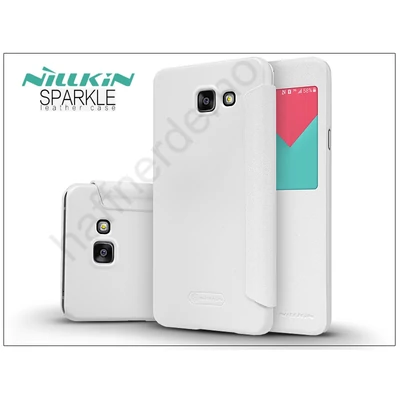 Samsung A710F Galaxy A7 (2016) oldalra nyíló flipes tok - Nillkin Sparkle - fehér