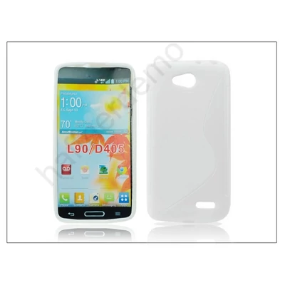 LG L90 D405 szilikon hátlap - S-Line - fehér