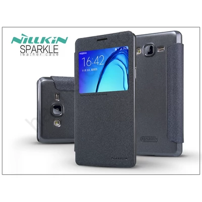Samsung G6000 Galaxy On7 oldalra nyíló flipes tok - Nillkin Sparkle - fekete