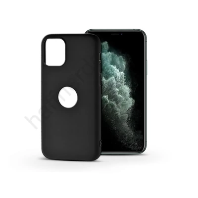Apple iPhone 11 Pro szilikon hátlap - Soft Logo - fekete