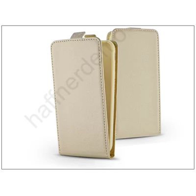 Slim Flexi Flip bőrtok - Apple iPhone 5/5S - gold