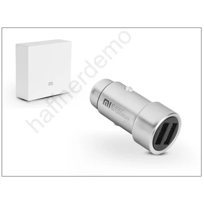 Xiaomi gyári 2xUSB szivargyújtós töltő adapter - 5V/3,6A - CZCDQ01ZM - silver
