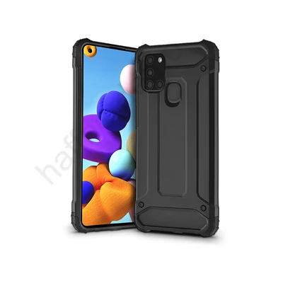 Samsung A217F Galaxy A21s ütésálló hátlap - Armor - fekete