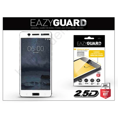 Nokia 6 gyémántüveg képernyővédő fólia - Diamond Glass 2.5D Fullcover - fehér