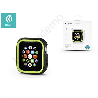 Apple Watch 4 védőtok - Devia Dazzle Series 44 mm - fekete/neon zöld