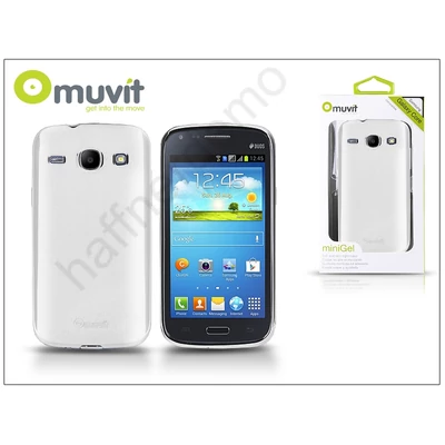 Samsung i8260 Galaxy Core hátlap - Muvit miniGel Glazy - white