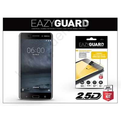 Nokia 6 gyémántüveg képernyővédő fólia - Diamond Glass 2.5D Fullcover - fekete