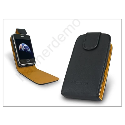 SLIGO flipes bőrtok - Apple iPhone 3G/3GS - fekete