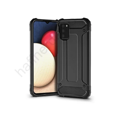 Samsung A025G Galaxy A02s/A037G Galaxy A03s ütésálló hátlap - Armor - fekete