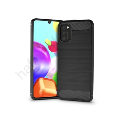Samsung A415F Galaxy A41 szilikon hátlap - Carbon - fekete