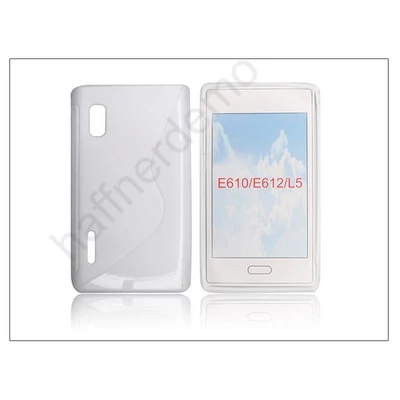 LG E610 Optimus L5 szilikon hátlap - S-Line - fehér
