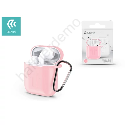 Devia szilikon tok AirPods fülhallgatóhoz - pink