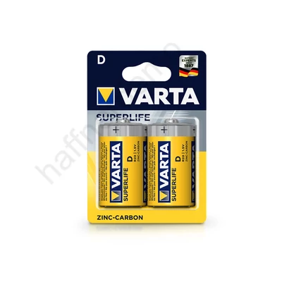VARTA Superlife Zinc-Carbon R20 góliát elem - 2 db/csomag