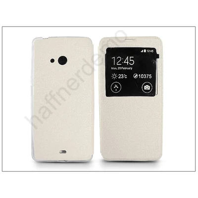 Microsoft Lumia 540 S-View Flexi oldalra nyíló flipes tok - fehér