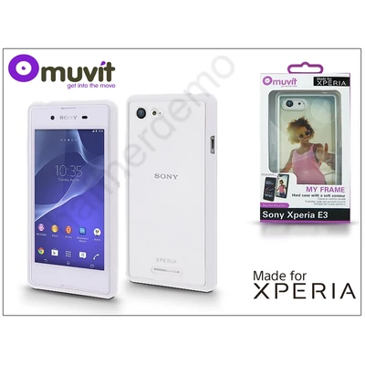 Sony Xperia E3 (D2203) hátlap - Made for Xperia Muvit My Frame - white/clear