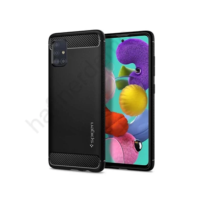 Samsung A515F Galaxy A51 ütésálló hátlap - Spigen Rugged Armor - fekete
