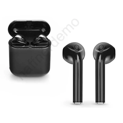TWS Bluetooth sztereó headset v5.0 + töltőtok - TWS T7R Wireless Headset - black