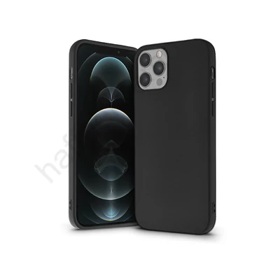 Apple iPhone 12/12 Pro szilikon hátlap - Soft - fekete