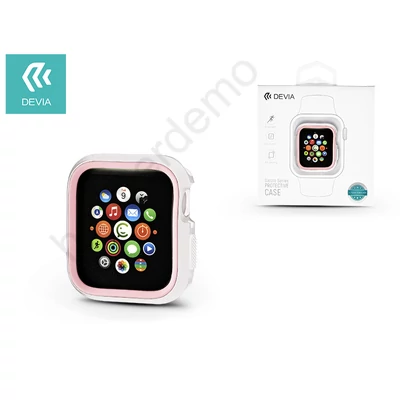 Apple Watch 4 védőtok - Devia Dazzle Series 40 mm - fehér/pink