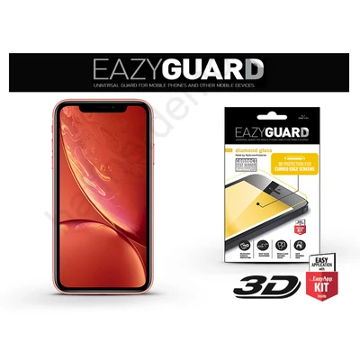 Apple iPhone XR gyémántüveg képernyővédő fólia - Diamond Glass 3D Fullcover - fekete