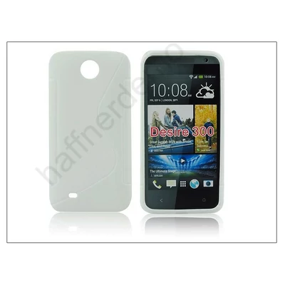 HTC Desire 300 szilikon hátlap - S-Line - fehér