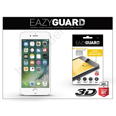 Apple iPhone 7 gyémántüveg képernyővédő fólia - Diamond Glass 3D Fullcover - fehér