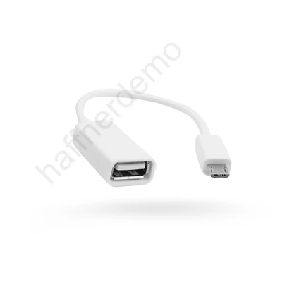 Micro USB - OTG USB kábel - fehér