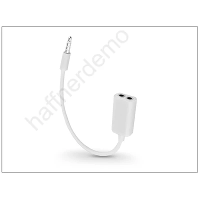 3,5 - 3,5 mm jack audio elosztó adapter - fehér