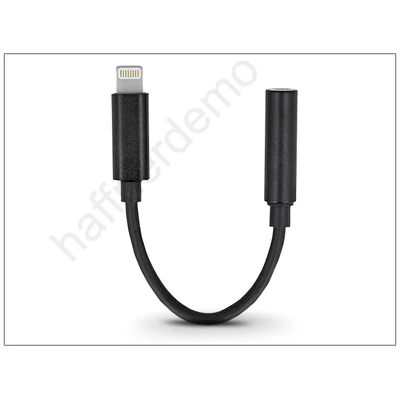 Lightning adapter 3,5 mm jack füllhallgatóhoz - fekete