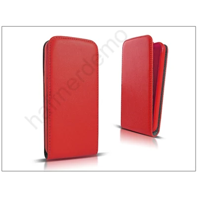 Slim Flexi Flip bőrtok - Samsung SM-G357FZ Galaxy Ace 4 - piros