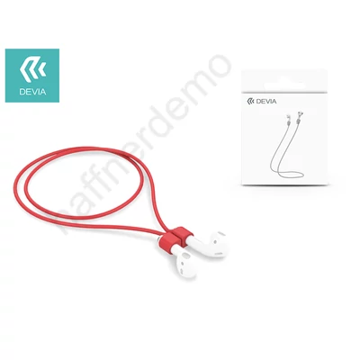 Devia mágneses szilikon nyakpánt AirPods fülhallgatóhoz - Devia Magnet AirPod Strap - red