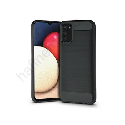 Samsung A025G Galaxy A02s/A037G Galaxy A03s szilikon hátlap - Carbon - fekete