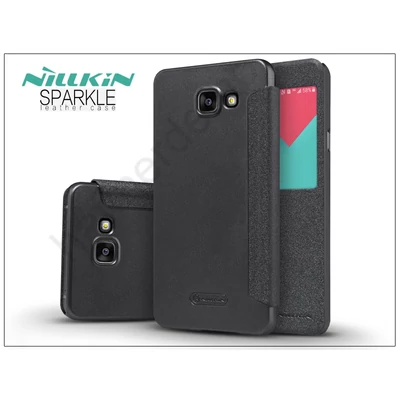 Samsung A710F Galaxy A7 (2016) oldalra nyíló flipes tok - Nillkin Sparkle - fekete