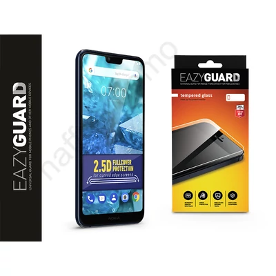 Nokia 7.1 gyémántüveg képernyővédő fólia - Diamond Glass 2.5D Fullcover - fekete
