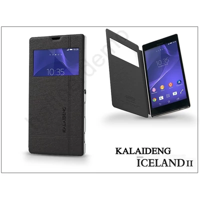 Sony Xperia T3 (D5103) flipes tok - Kalaideng Iceland 2 Series View Cover - black